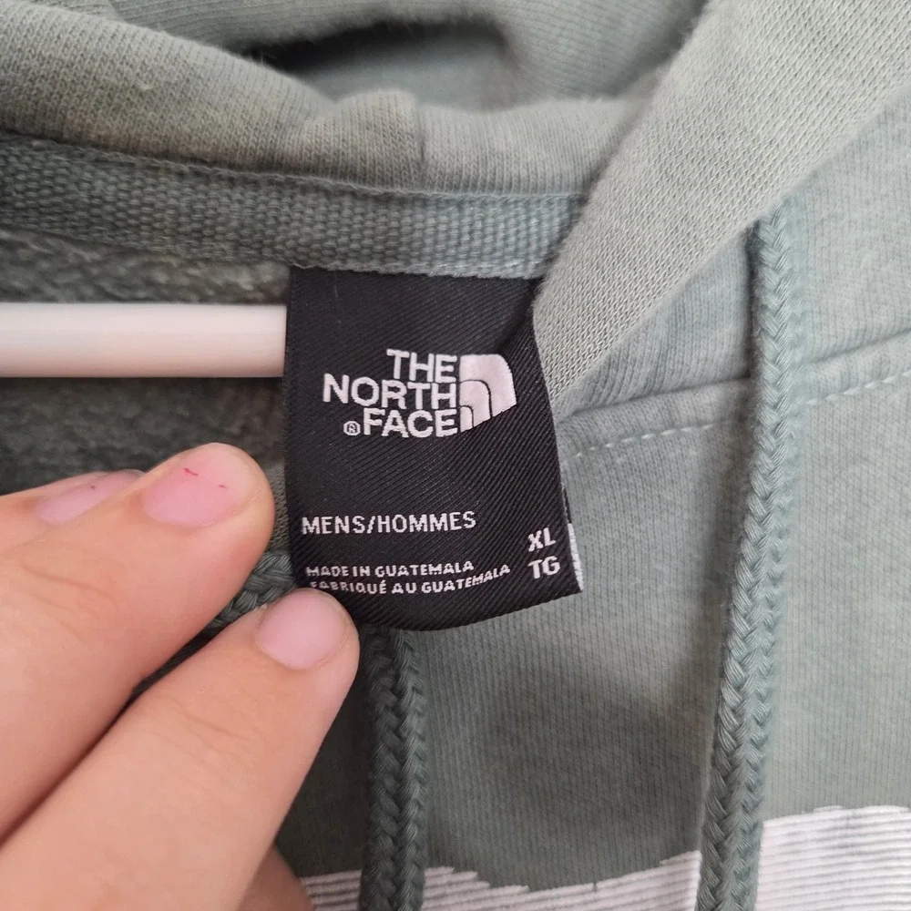 The North Face Mens XL Sage Green Grizzly Bear Mountain Graphic Hoodie Pullover